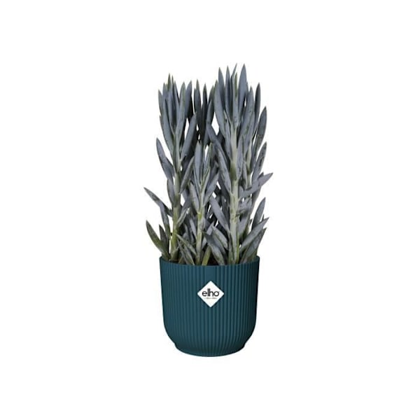 ELHO Vibes Fold Rund urtepotte Hjul 35 - Blå - Ø 35 x H 32 cm - indvendig - 100% genanvendt Mörkblå