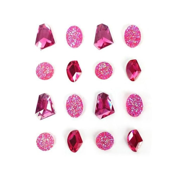 16 kpl vaaleanpunaisia 20 mm liimakivitähtiä Rosa