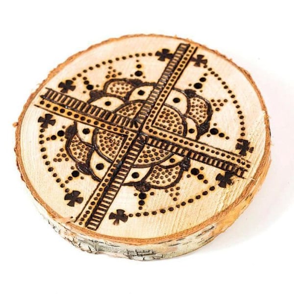Puukiekot 7-10cm 4 kappaletta kastanj