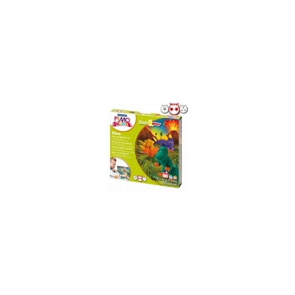 Fimo Kids Form & Play dinosaur modelleringssæt - FIMO mærke - Niveau 2 Flerfärgad