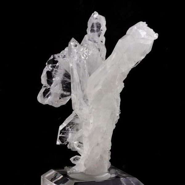 Sten og mineraler. Ame Quartz (faden kvarts). 415,5 øre. Saint Jean de Maurienne, Savoie, Frankrig.