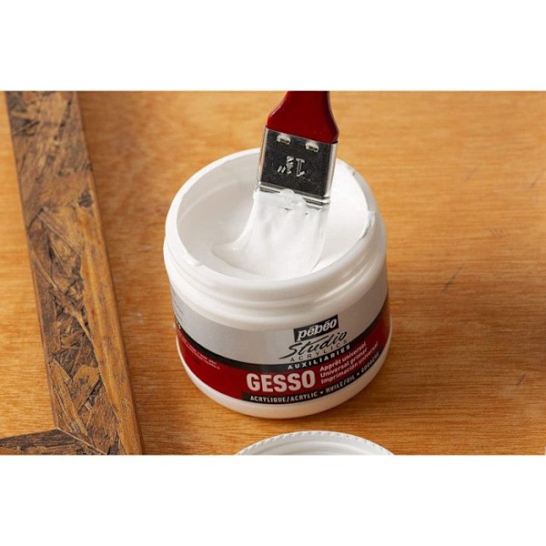 Primer - PEBEO - Gesso Studio - 500 ml - Vit - Snabbtorkande - Matt yta Vit