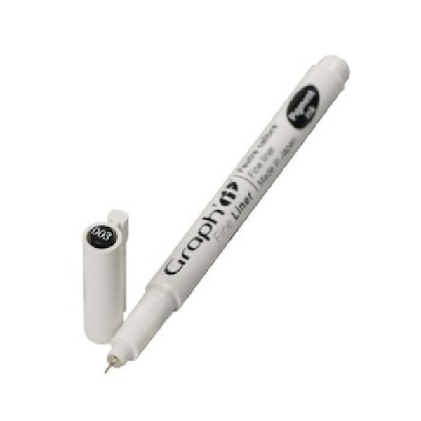 Filt pen - Graph'It - Fineliner - Sort - Fin spids - 003 til 1 Svart