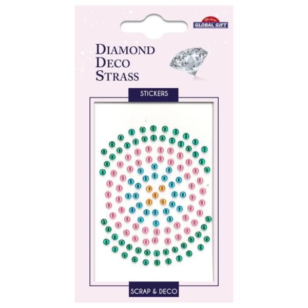 Strass Stickers - Diamant - Ljusa färger