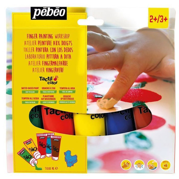 Måleri - Pébéo - Pébéo Finger Painting Set - Mångfärgad - 3 år - Både för pojkar och flickor Flerfärgad