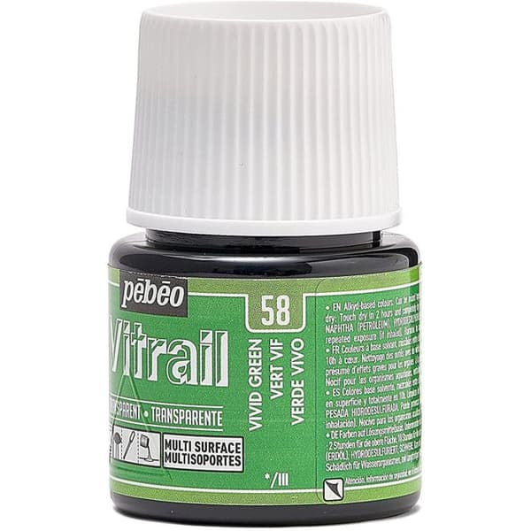 GLAS MALING TRANSPARENT 45 ML - 58 KLAR GRØN