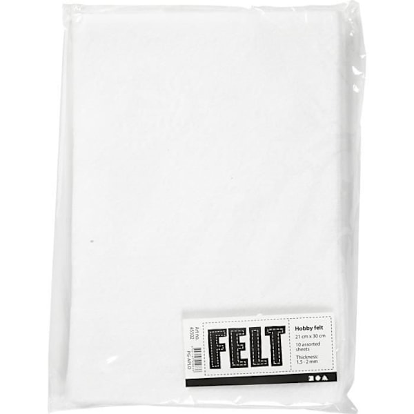 Hobbyfilt - Ej specificerat - ref 45502 - Polyester - Vit - Ideal för hantverk