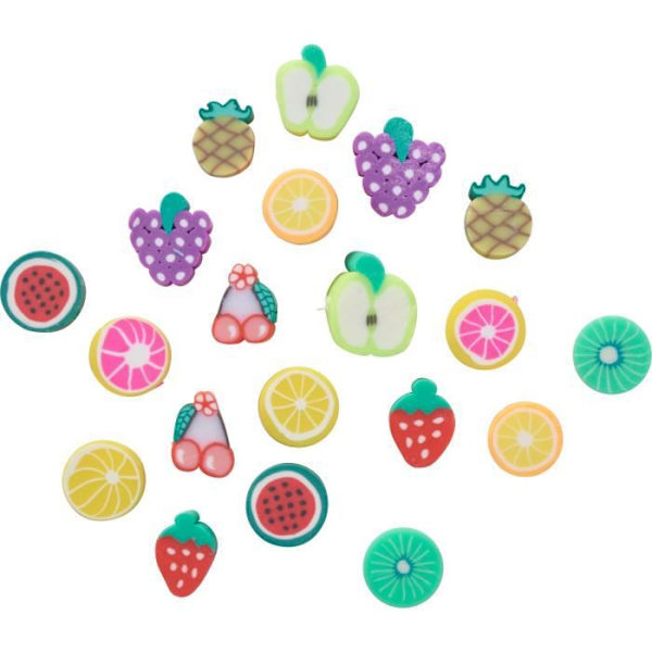Set med pärlor - RICO DESIGN - Frukter - 20 stycken - Flerfärgad - 11mm Flerfärgad