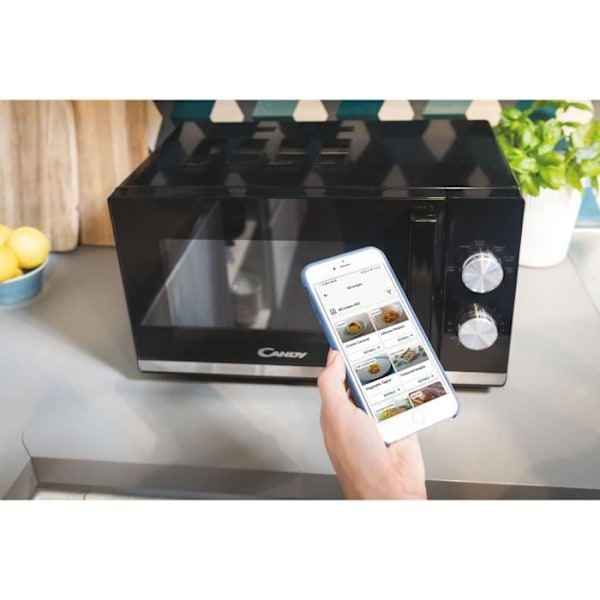 Candy Moderna CMW20TNMB 700 W 20L Sort mikroovn - Afrimningsfunktion - Glaspladespiller - 6 effekttrin