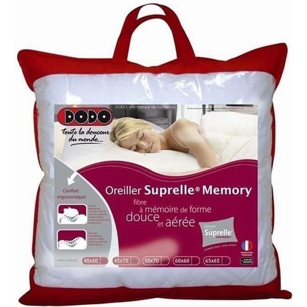 Minnesskumkudde - DODO - SUPRELLE MEMORY - 65 x 65 cm - Vit Vit