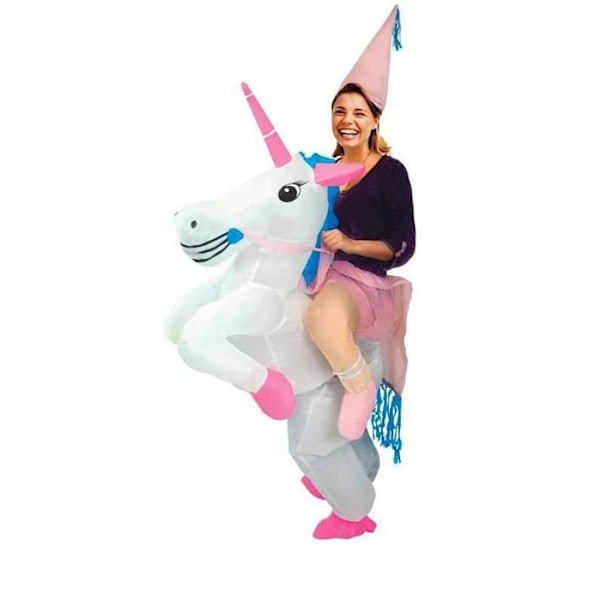 Unicorn oppusteligt bilkostume - NO NAME - Dyr - Polyester - Str. M/L Flerfärgad