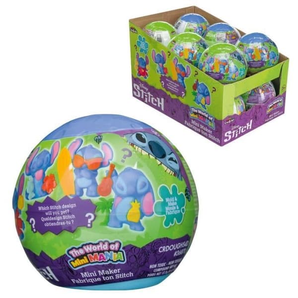 LEXIBOOK CRAZART - Mini mania Stitch, muovattavat figuurit