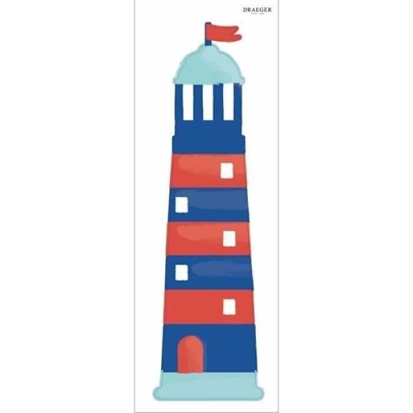 Sticker Mural - Draeger Paris - Phare Marin - Multifarvet - 17,8 x 62,3 cm - 19,5 x 18,5 cm Flerfärgad