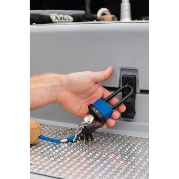 Udendørs lås - ABUS - 70IB/45HB63 Aqua Safe - Rustfrit stål - 50 mm - 2 nøgler Blå