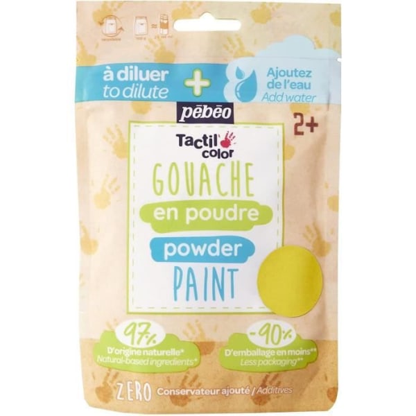 Gouache pulverpose 100g Gul