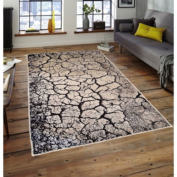 Tæppe - MANI TEXTILE - PEBBLE - 200x290 cm - Blå - Syntetisk - Modern