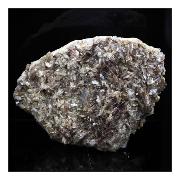 Stenar och mineraler. Axinit + Prehnit. 763,5 cent. Chamrousse, Belledonne, Isère, Frankrike.