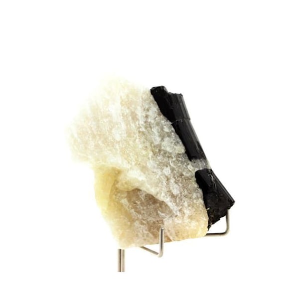 Sten og mineraler - Schorl-turmalin + kvarts - 446,30 ct - Beauchaud, Puy-de-Dôme, Frankrig