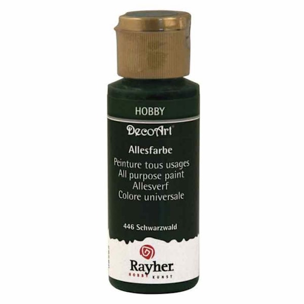 Acrylmaling - Deco Art - Sort skovgrøn - 59 ml - Lystægtig - Alle overflader Skogsgrön svart