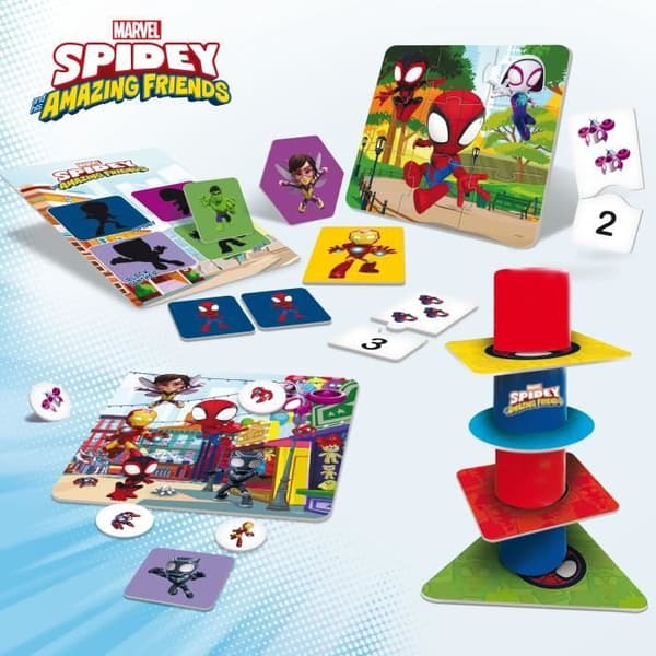 Samling af 10 pædagogiske spil til de mindste - Spidey - Edu Games - LISCIANI Multifarvet