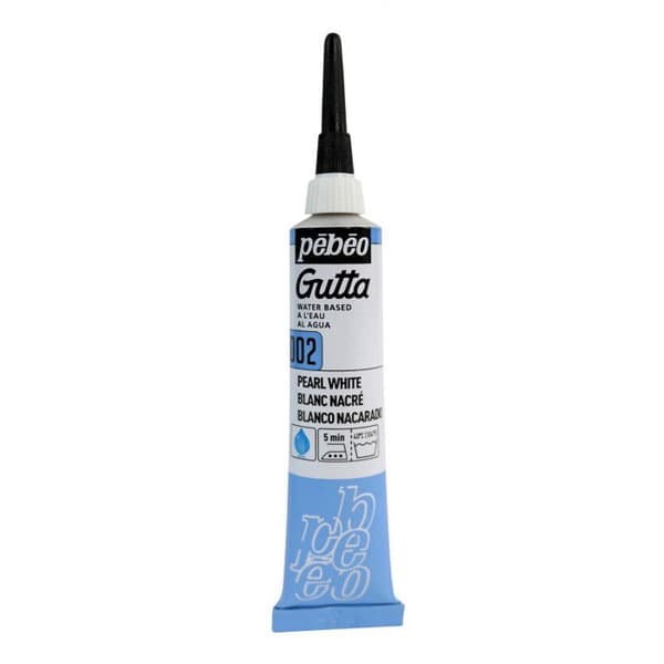 Silk paint - Vit - Pébéo - Setasilk - Water-based gutta - Tube à 20ml Vit
