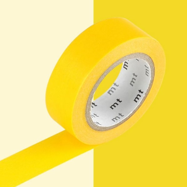 Maskininteippi MT 1,5 cm Uni keltainen aurinko Gul