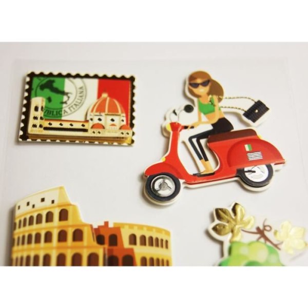 Italien präglade klistermärken - Sceny - Barn 5 år - Blandat
