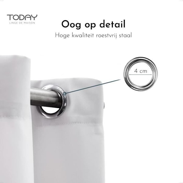 Øjegardin - 140X240 - Kridt - TODAY Essential - 356002 Vit