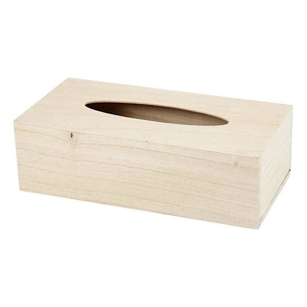2 st tissuelådor i trä 27 x 14 x 8 cm kastanj