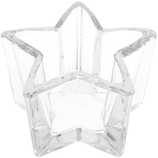 Star Glas Lysestage 10,8cm Transparent