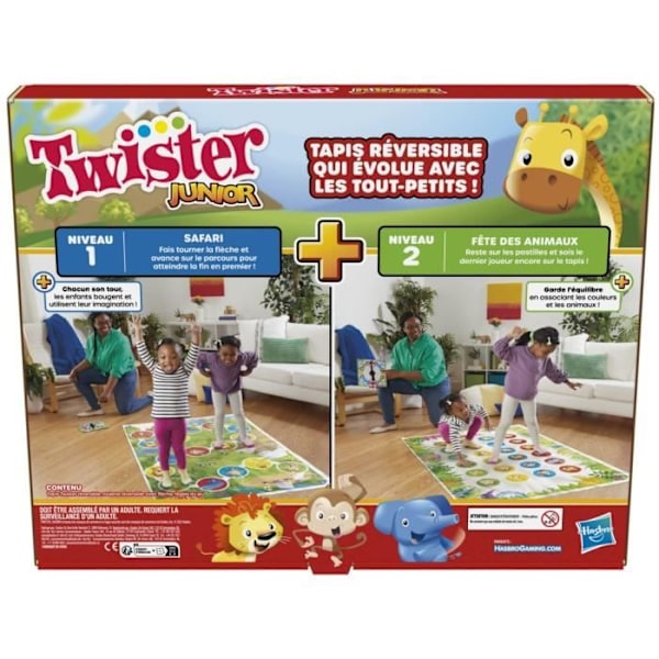 Twister Junior - vendbar 2-i-1 skalerbar måtte - Junior brætspil - Hasbro Gaming