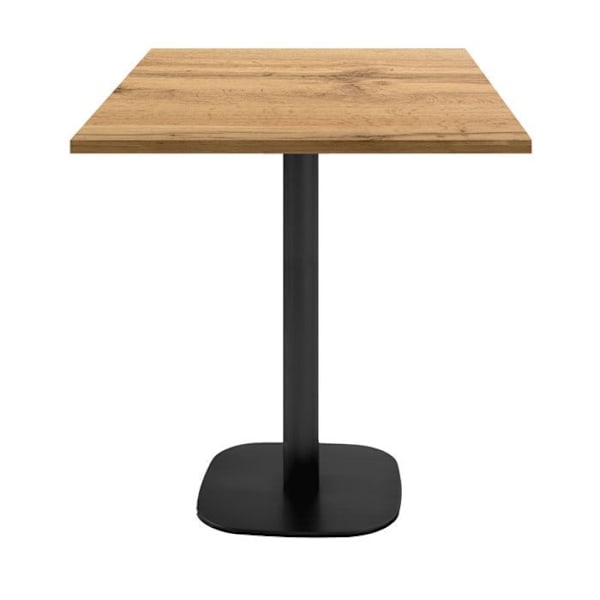 Pöytä 70 x 70 cm - Pyöreä välipala tammipanssarimalli kastanj