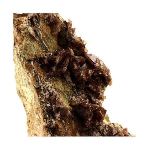 Stenar och mineraler. Axinit. 1600,5 cent. Chamrousse, Belledonne, Isère, Frankrike.