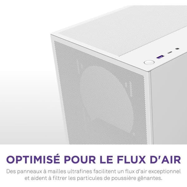 Mellanstor kompakt ATX-chassi - NZXT - CC-H52FW-01 - H5 Flow - Vit