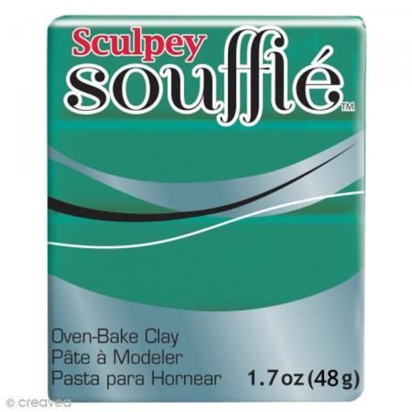 Sculpey Soufflé polymer clay to bake - Jade Green - N° 6323 - 48 g Jadegrøn