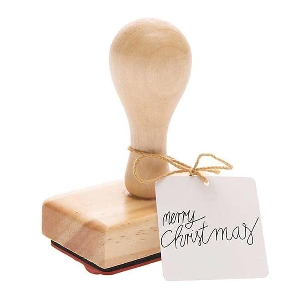 Træstempel Glædelig Jul