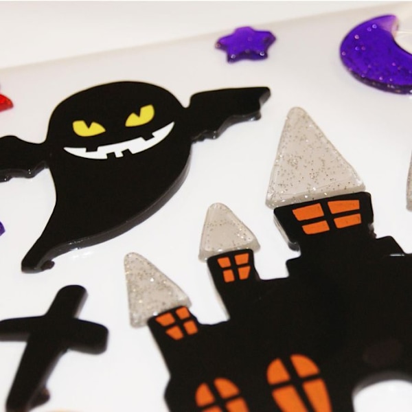 Klistre mærker Halloween - Spøgelseshus Flerfärgad