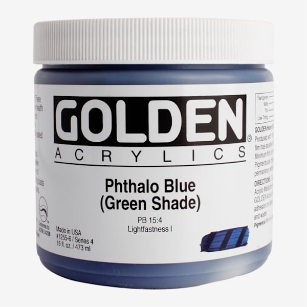 Golden : Heavy Body Akrylmaling : 473ml : Phthalo Blå Grøn Shade