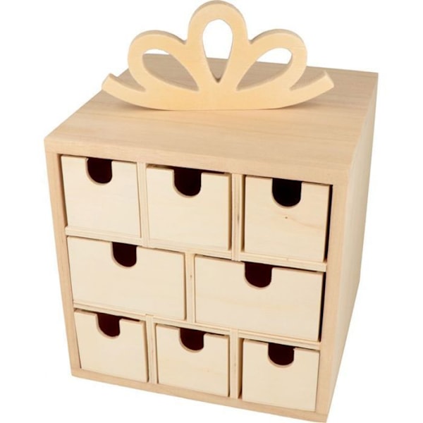 2 förvaringslådor i trä - julklappar Beige