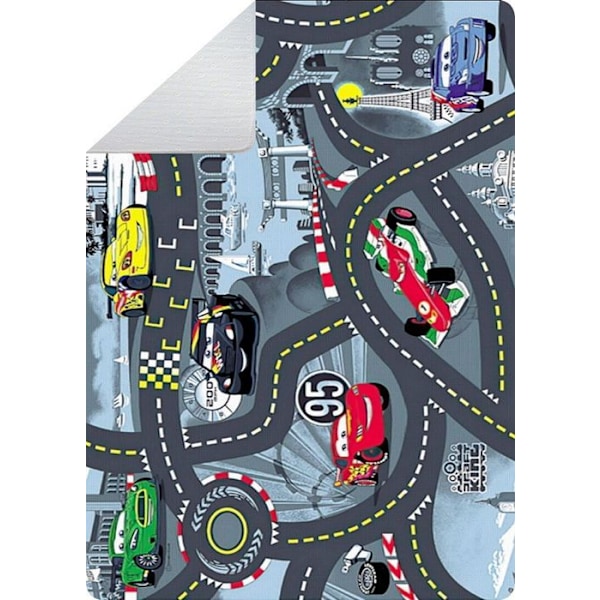 Grå Circuit måtte Dimensioner - 80x150 Silver