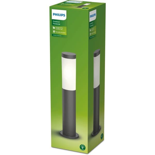 Utomhuslampstolpe - UTRECHT - Antracitstolpe - 1x20 W - Högspänning Grå