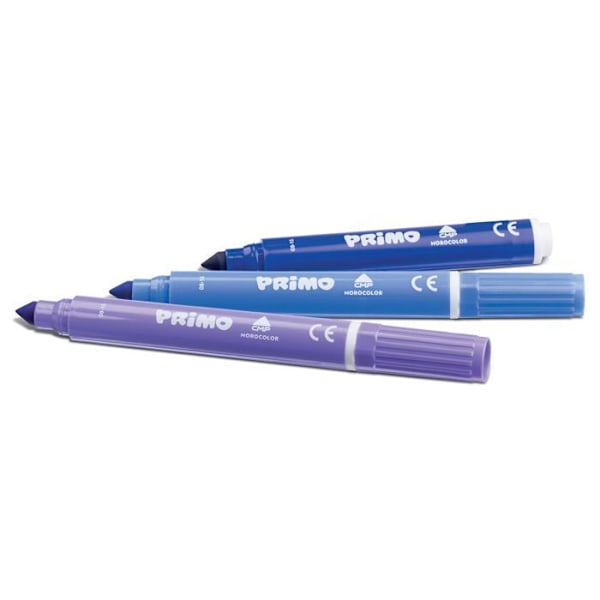 Filtpenne - PRIMO - Jumbo - 24 stykker - Fiberspids - Flerfarvet - Blandet Flerfärgad
