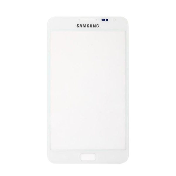 Skærmglas front hvid + klæbemiddel til Samsung Galaxy Note N7000 Vit