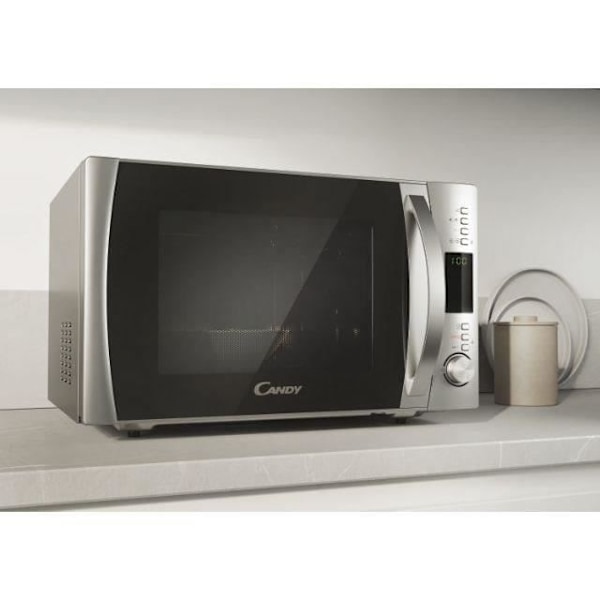 Candy Essenza CMXW30DS 900W 30L digital sølv mikroovn - afrimningsfunktion - 5 effektniveauer - 10 automatiske menuer Silvergrå