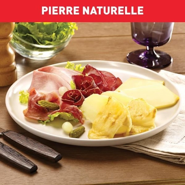 TEFAL Raclette- og pierradeapparat, 1350 W, Op til 10 personer, Naturlig lavasten, Praktisk opbevaring PR457812 sort