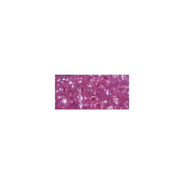 Perle rocaille pyntet med sølv, Mørk pink Ø2,6mm 16 g Rosa