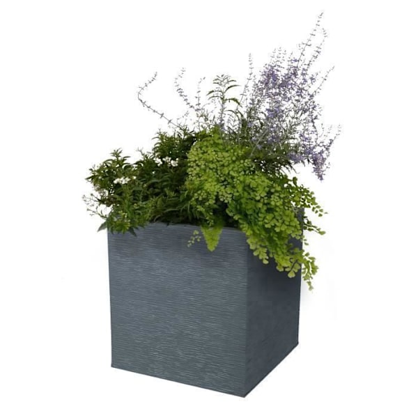 EDA Graphit firkantet gryde - 39 x 39 x 43 cm - 31 L - Antracitgrå Antracit geis