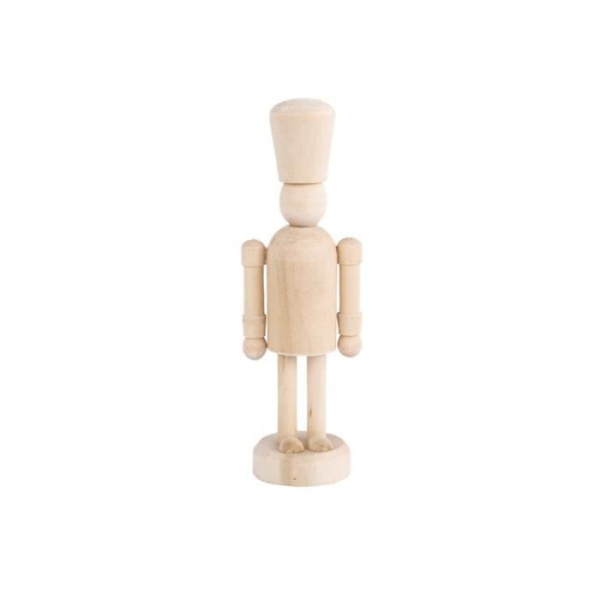 Træ nøddeknækker karakter til at male 13 cm Beige