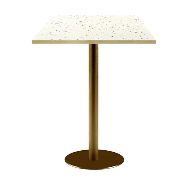 Korkea pöytä 60 x 60 cm Rooma bistro terrazzo Vit