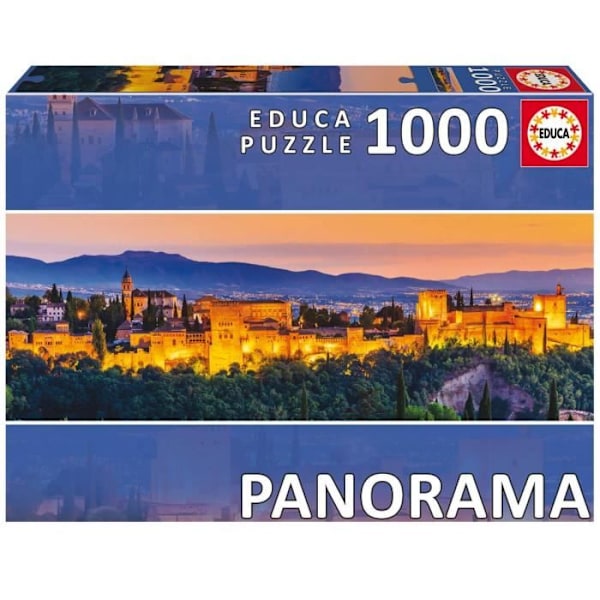 1000 bitars pussel - Educa - Alhambra i Granada - Arkitektur och monument - Flerfärgad Flerfärgad